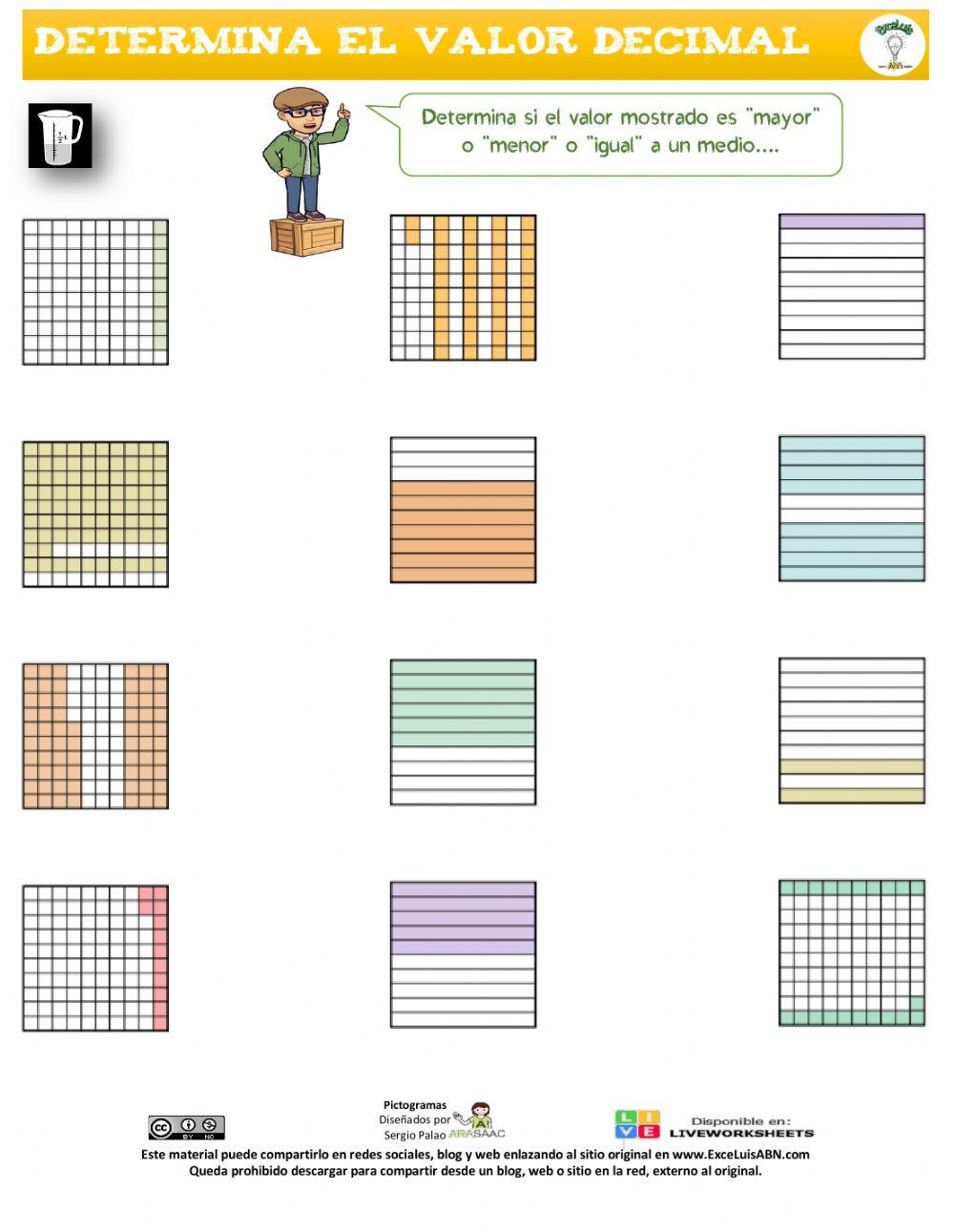 Determinar el valor decimal y comparar 04