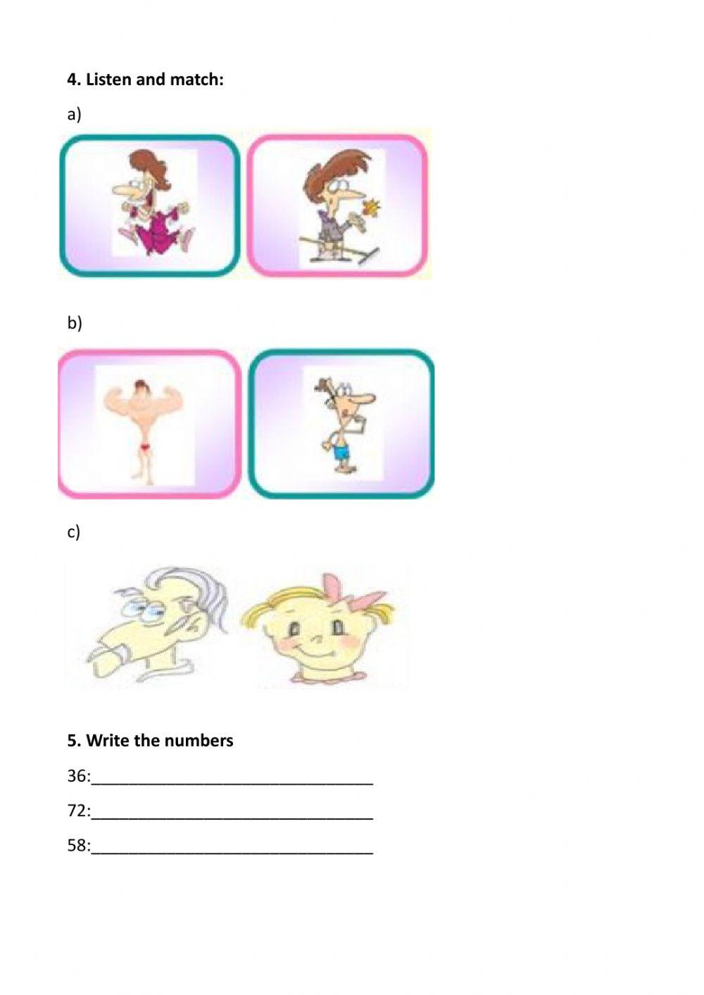 Opposives adjectives