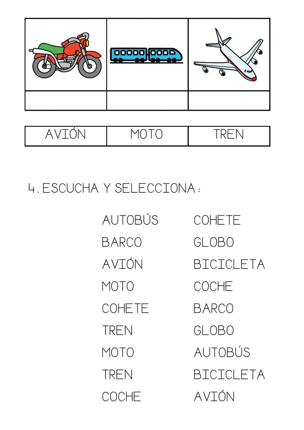 Lectura global. Los transportes.