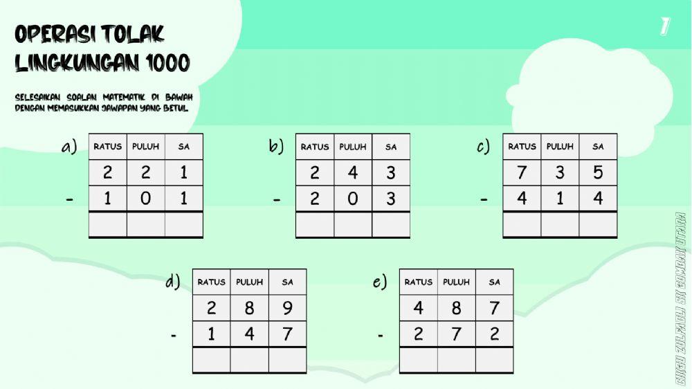 Operasi tolak lingkungan 1000
