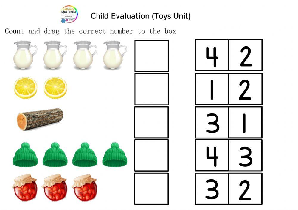 Numbers 1-4 evaluation