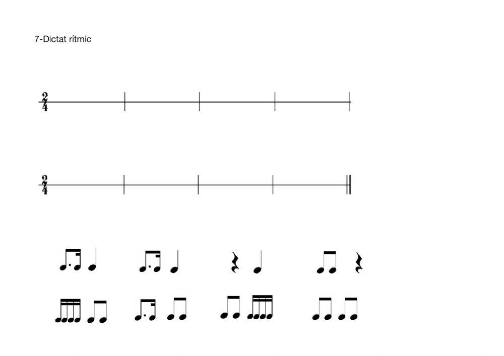 Dictat rítmic (5è, 5)