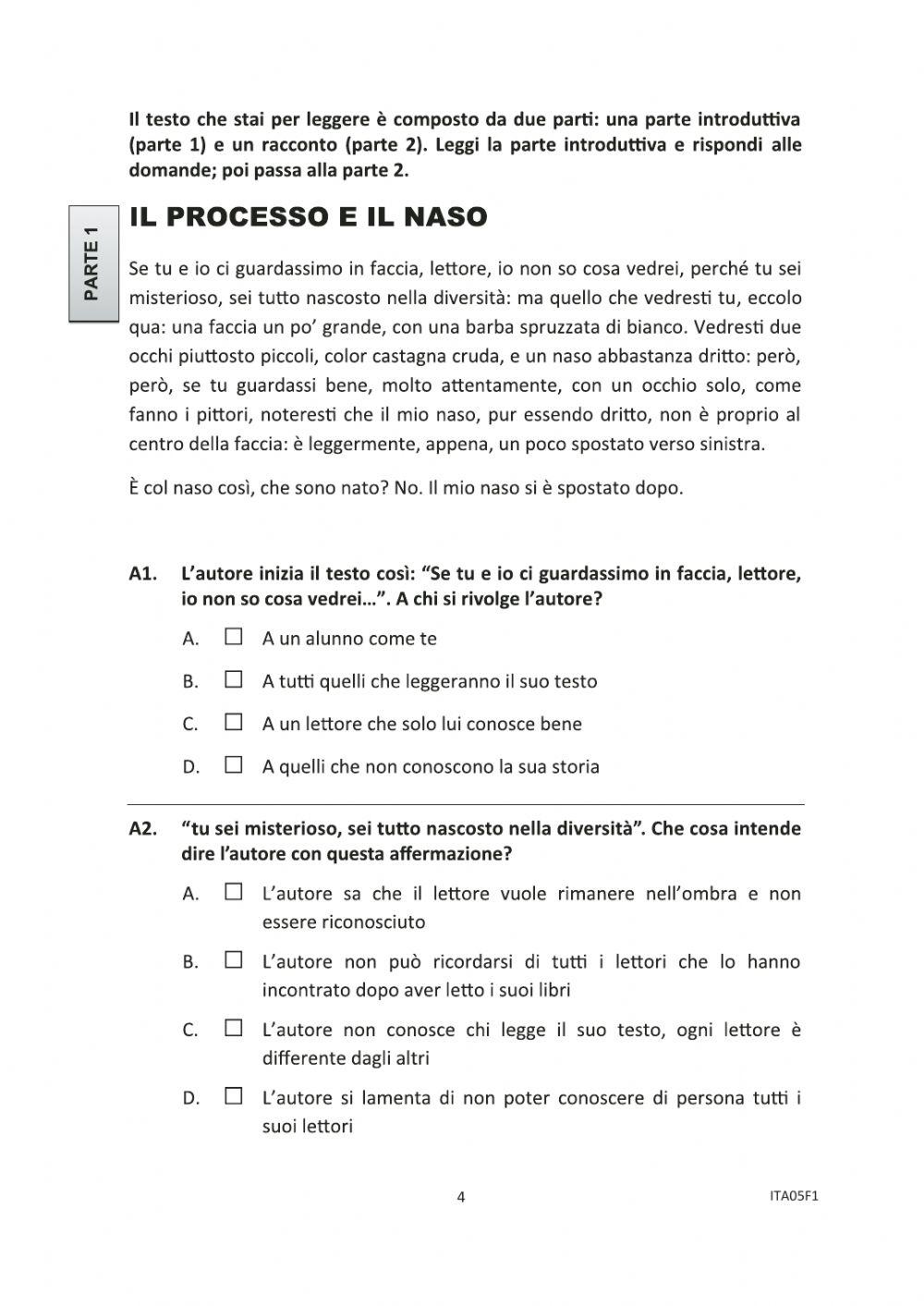 Italiano invalsi 2016-2017 5- - 1