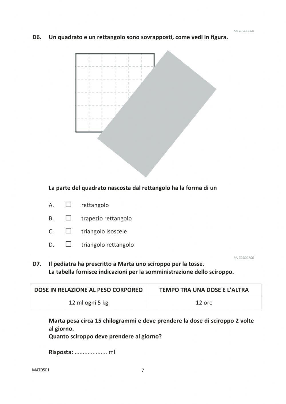 Invalsi matematica 5 - 1