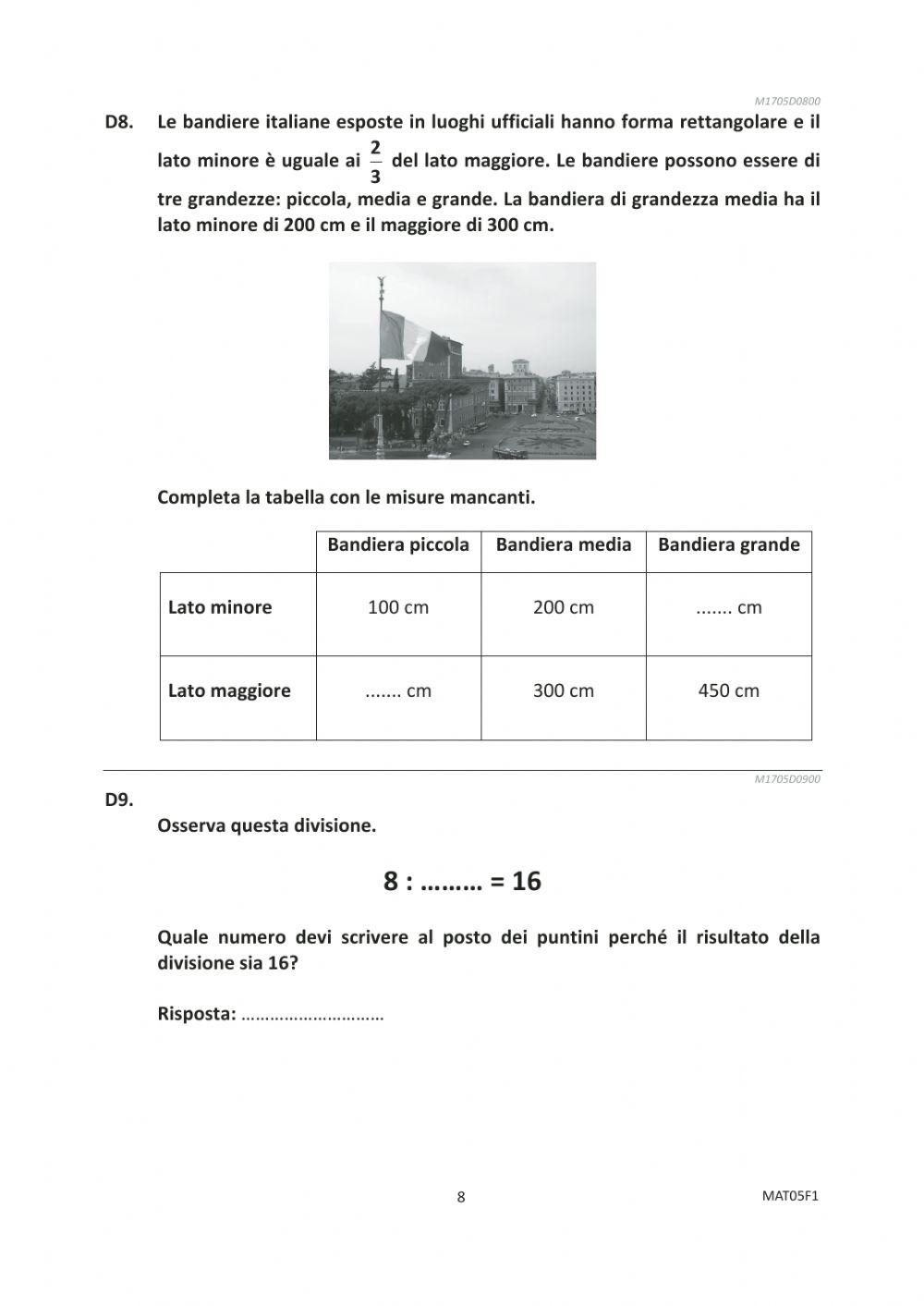 Invalsi matematica 5 - 1