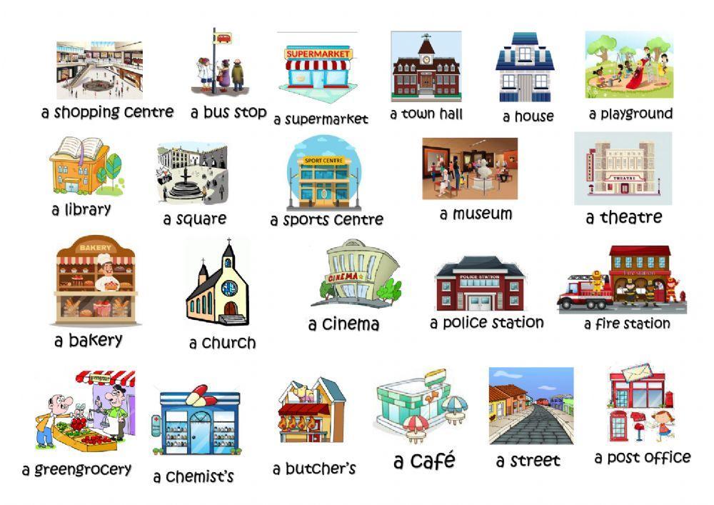 Vocabulary about town