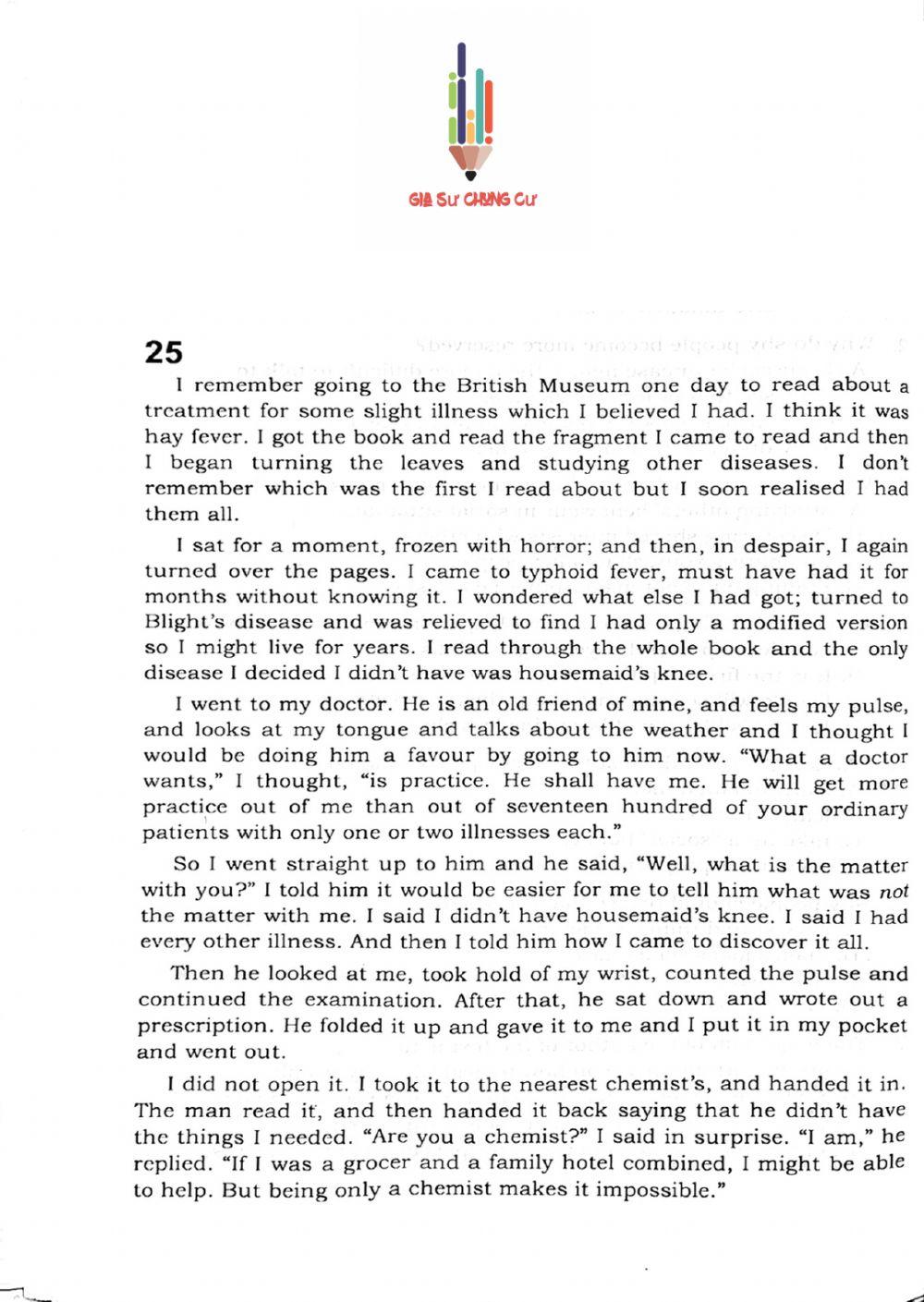 Trắc nghiệm Kỹ năng đọc hiểu Tiếng Anh số 09