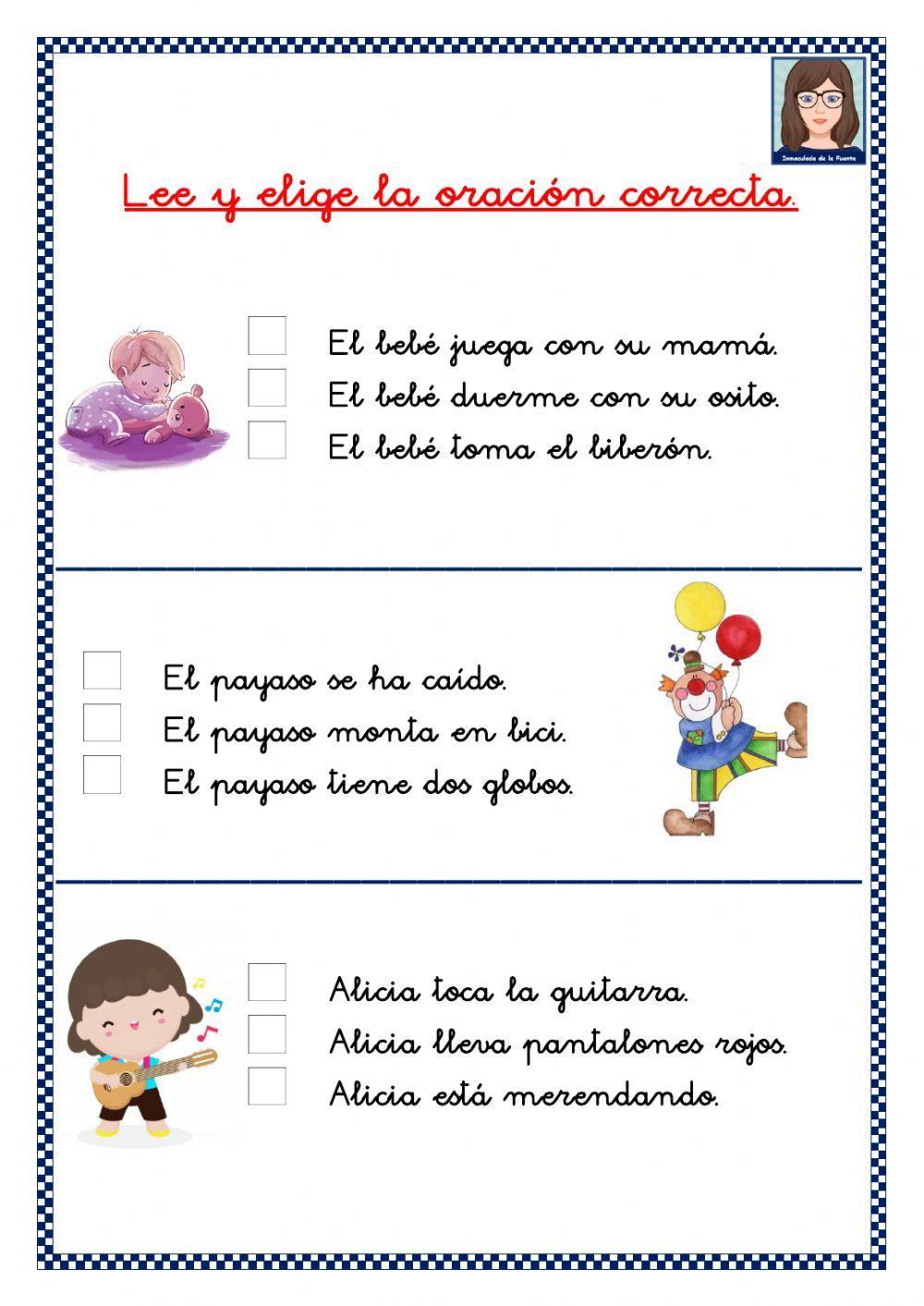 C.LECT. 1º Oraciones II. 1º E.P.