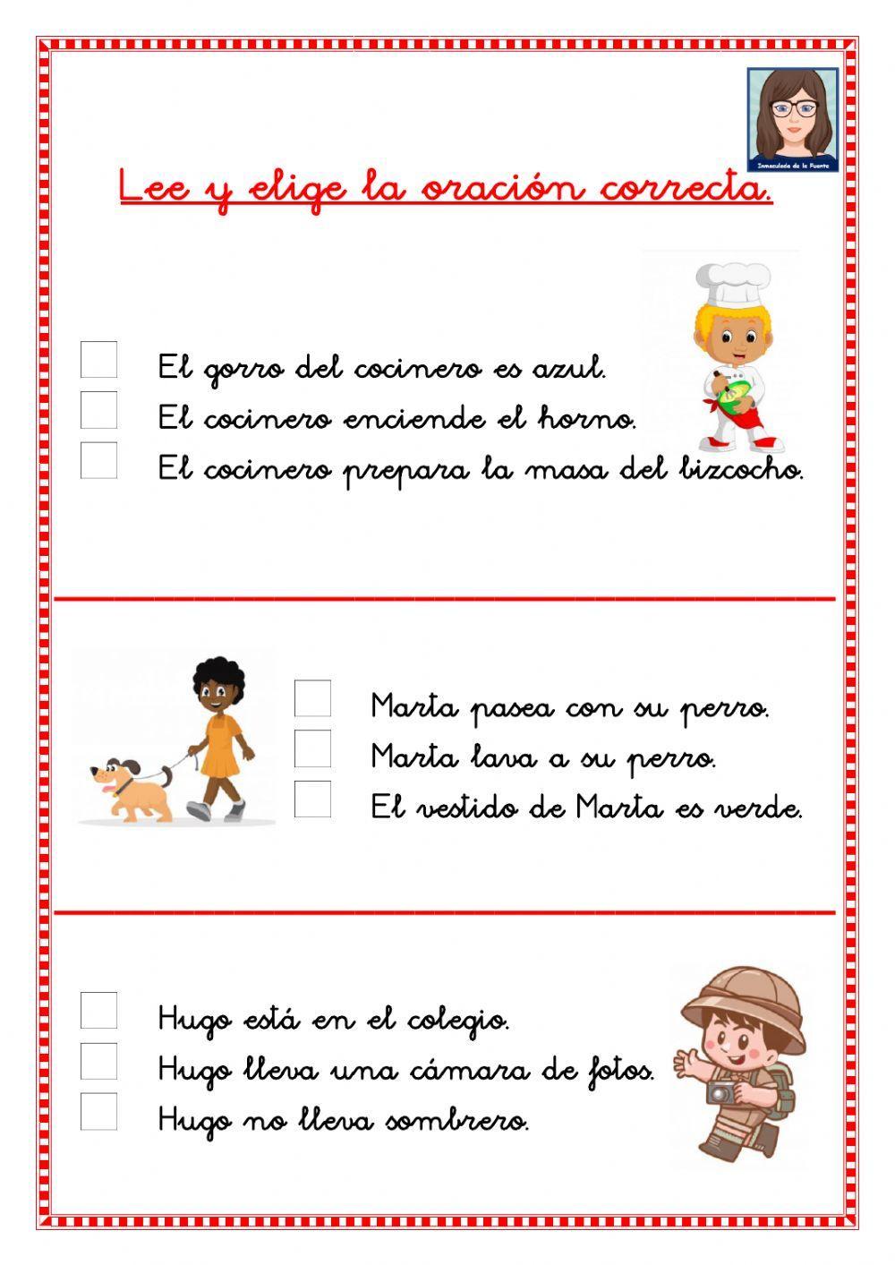 C.LECT. 1º Oraciones IV.