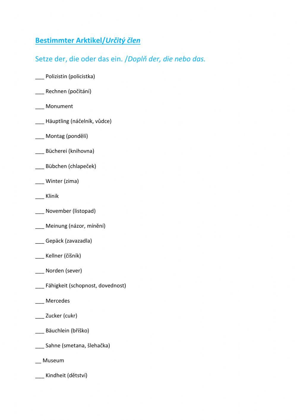 Bestimmter Artikel 3