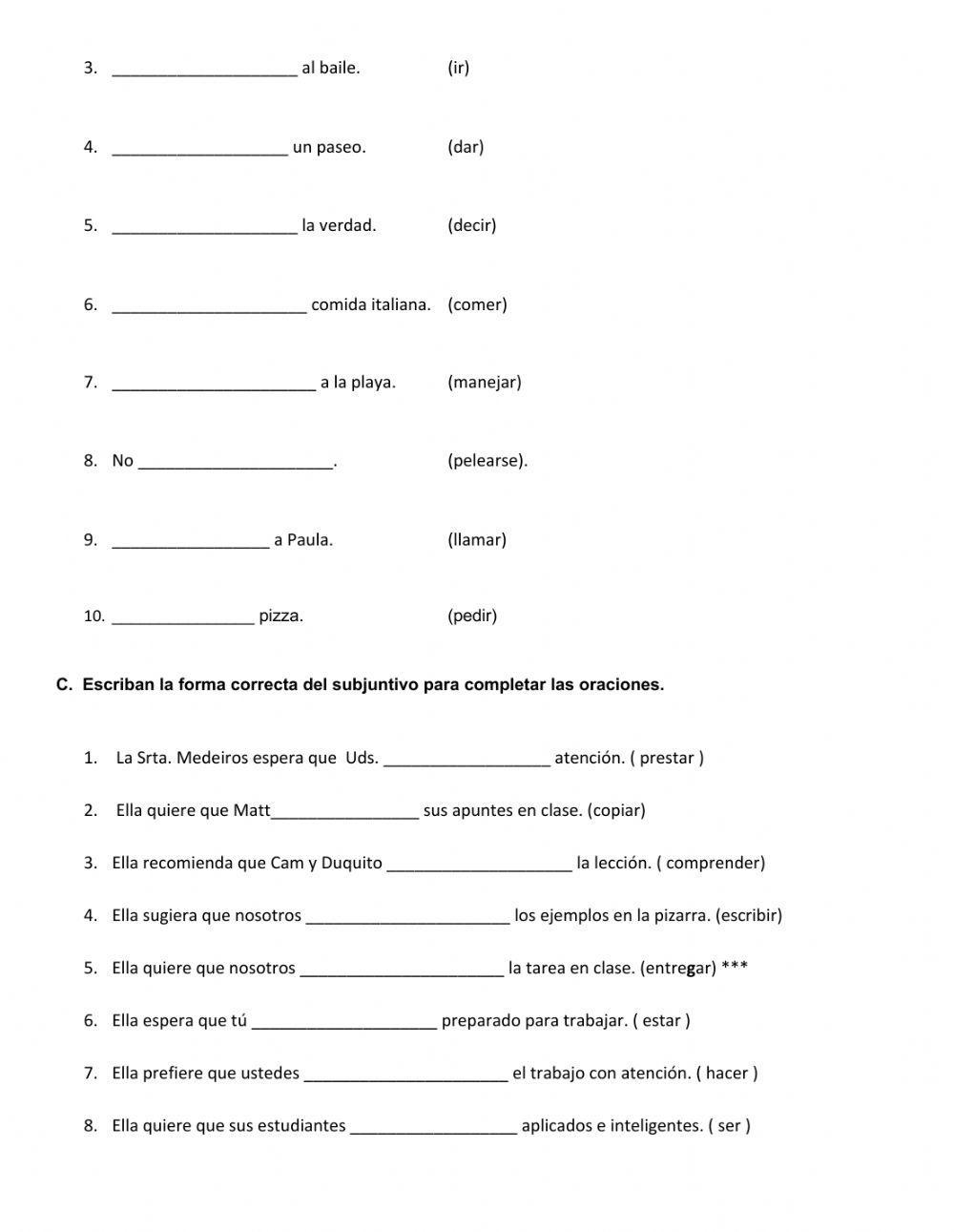 Review of grammar and vocabulary