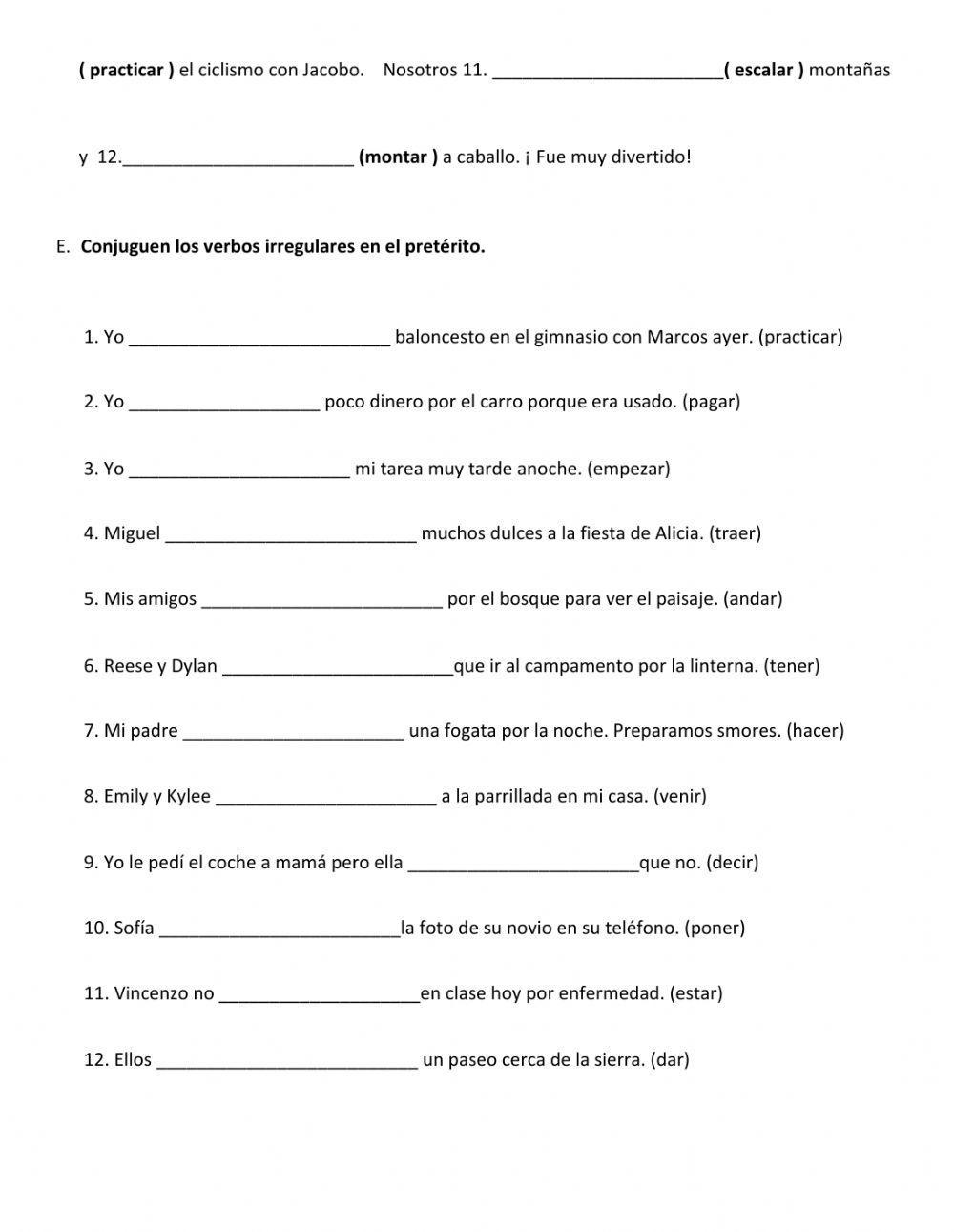 Review of grammar and vocabulary