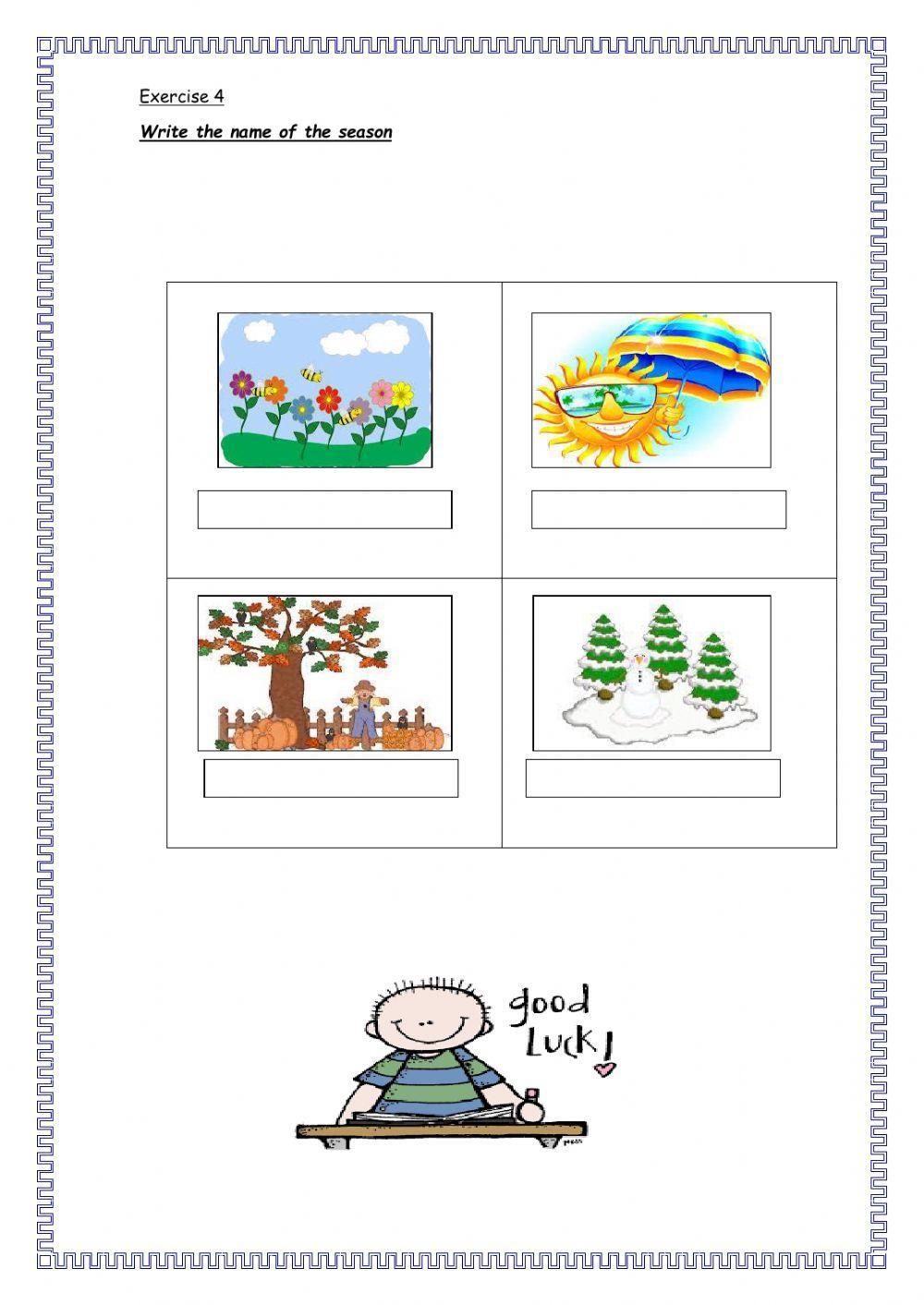 Revision test-3rd grade-colours-numbers-seasons