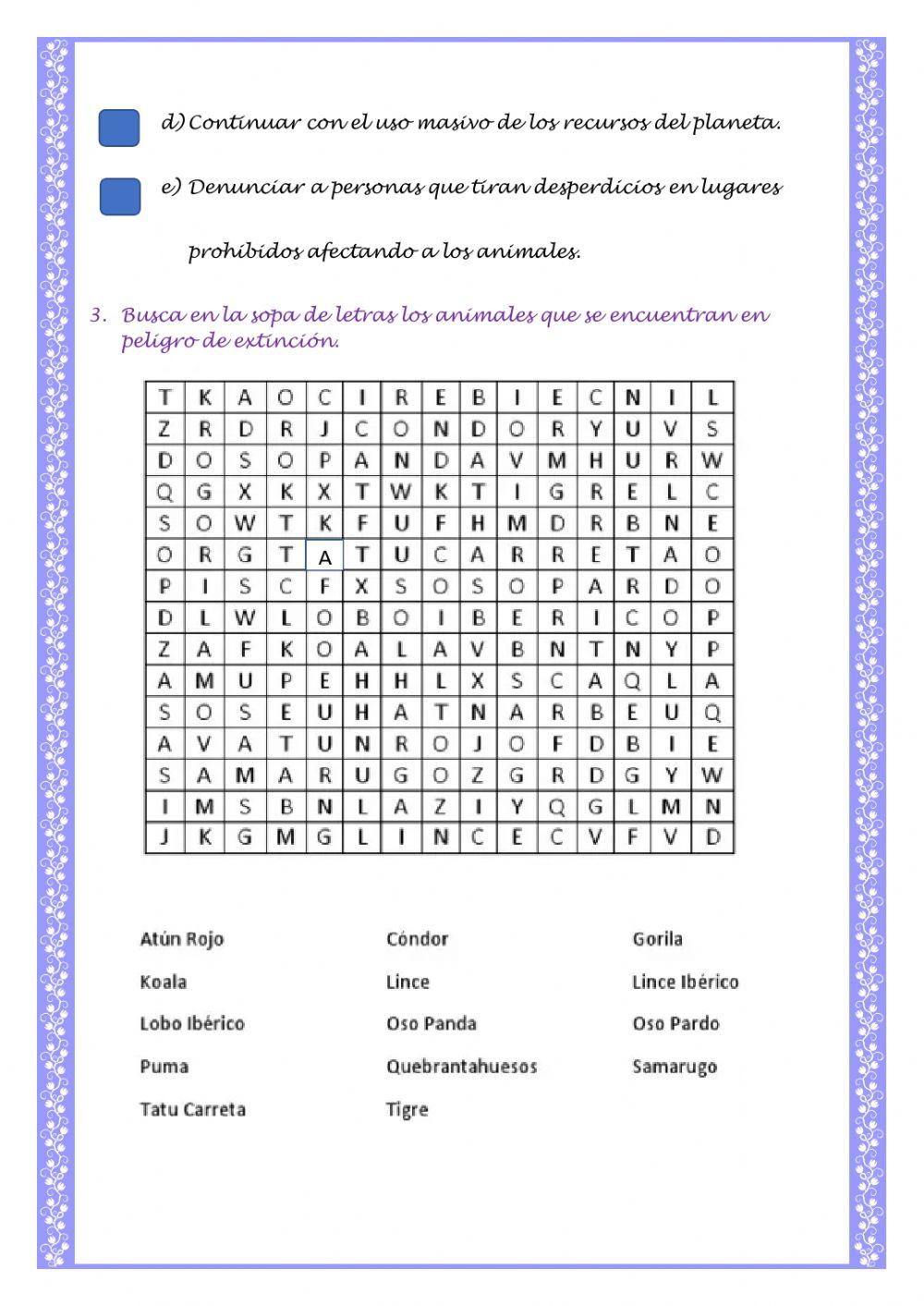 Animales en peligro de extinción