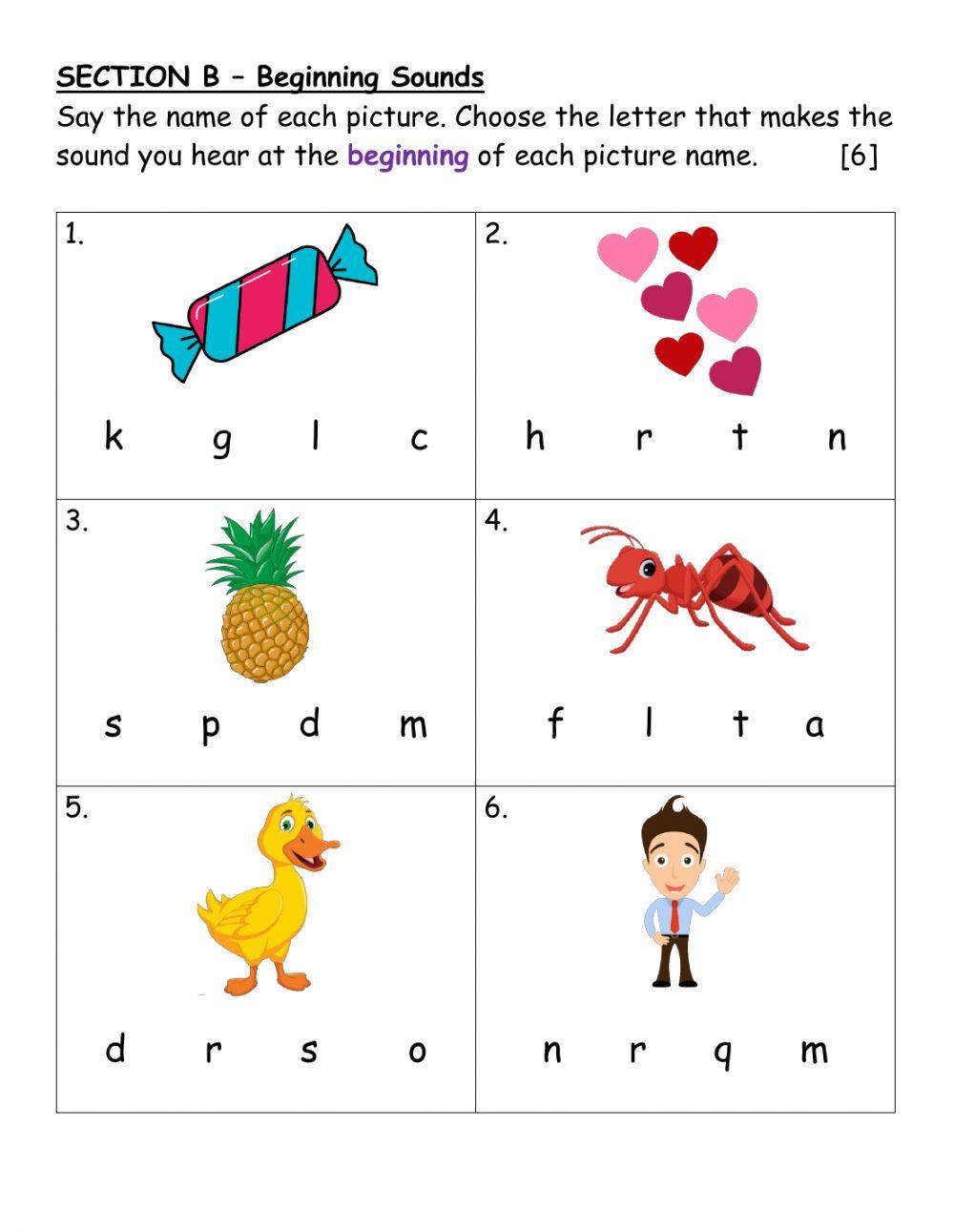 Grade 1 Phonics Christmas Exam 2020