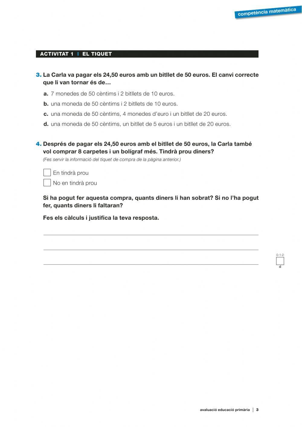COMPETÈNCIES BÀSIQUES MATEMÀTIQUES 16-17