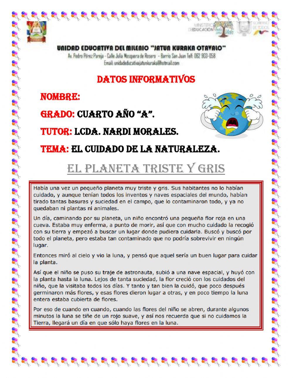 El cuidado de la naturaleza