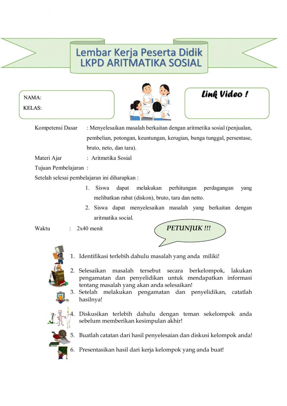 Lkpd aritmatika sosial