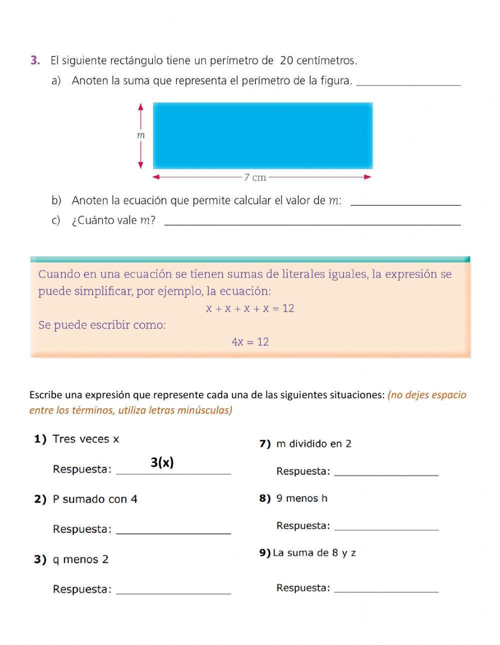 Perímetros y áreas