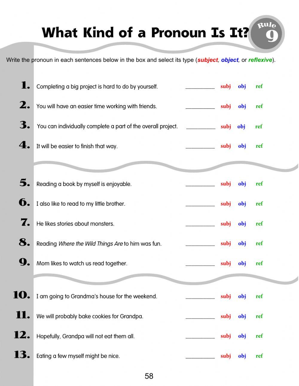 Q2 grammar Pronouns p58