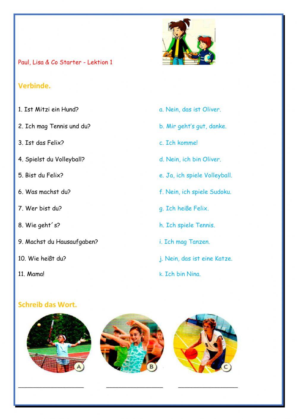 Paul, Lisa & Co - Lektion 1