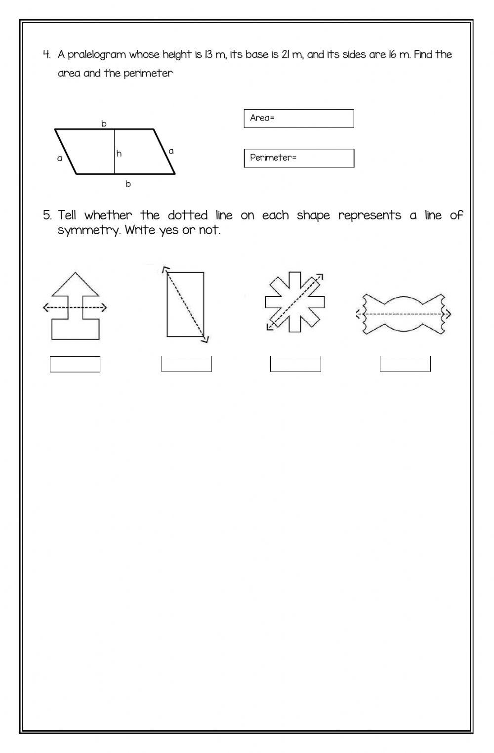 Show me what you know - 2D shapes -second grade- fourth term -2020