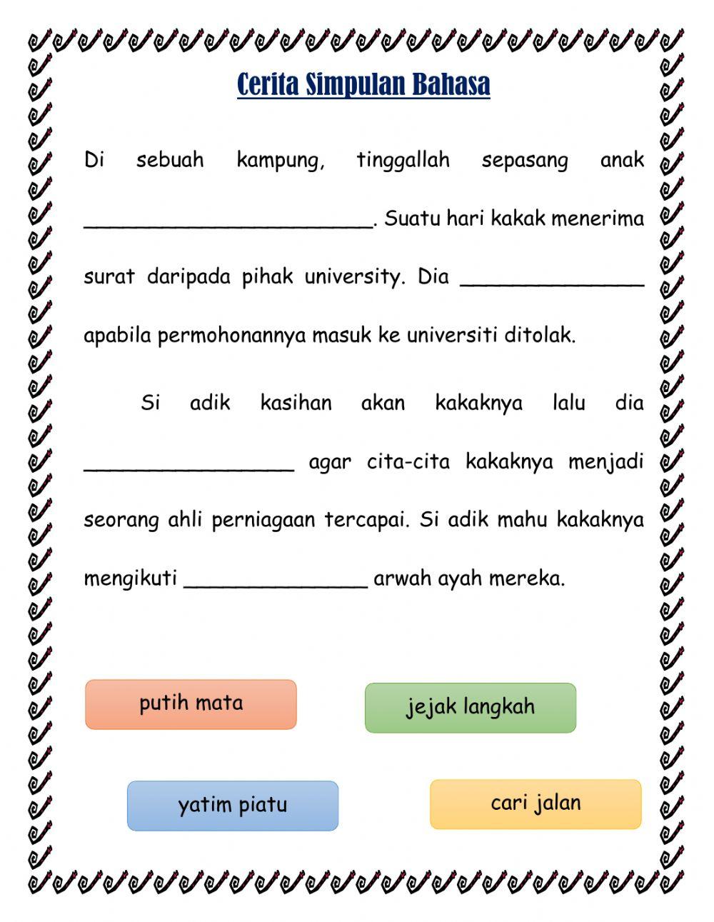 Cerita simpulan bahasa