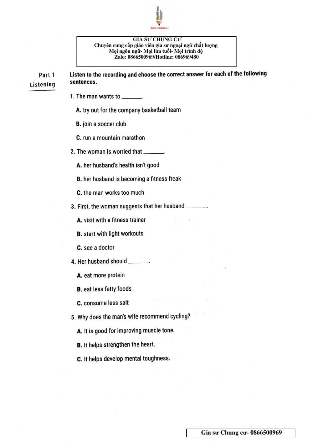 Lớp 11 - test 45 phút Unit 9,10