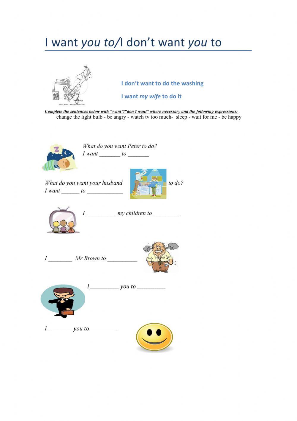 I want you to-I don't want you to