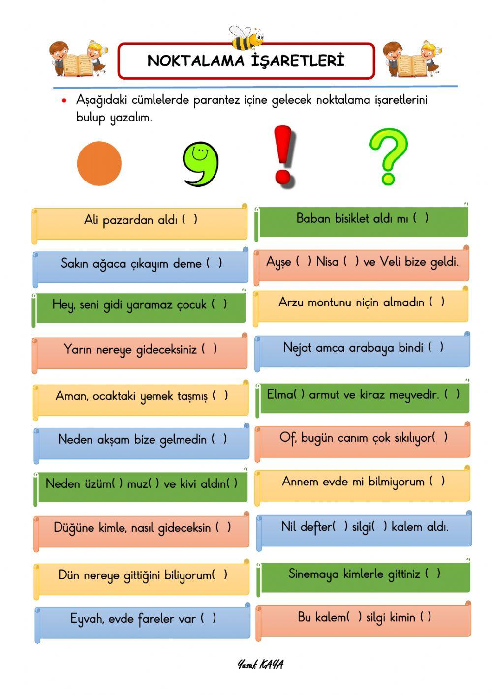 NOKTALAMA İŞARETLERİ