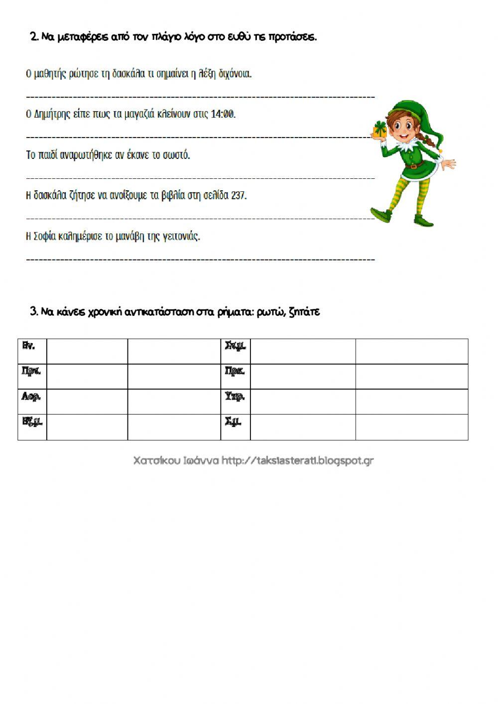 Ευθύς και πλάγιος λόγος