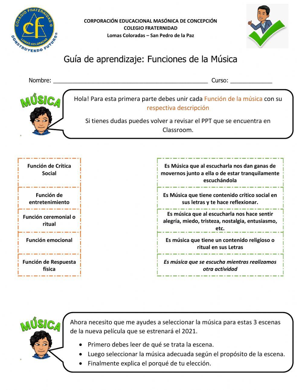 Guía Funciones de la Música