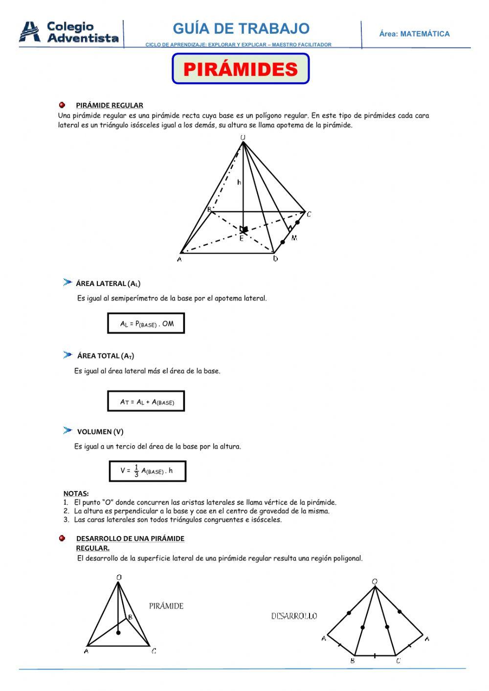 Volumen de prismas y piramides