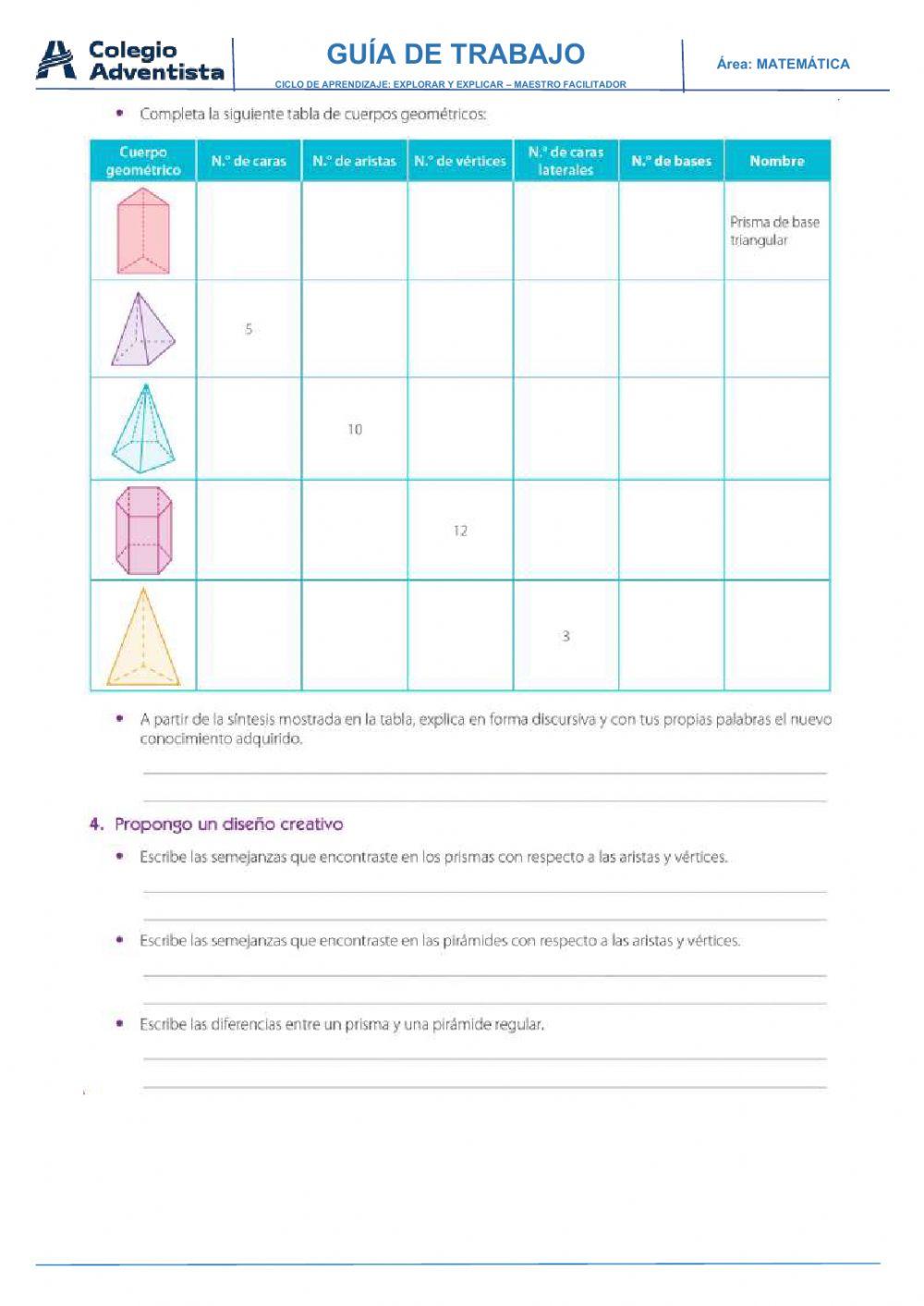 Volumen de prismas y piramides