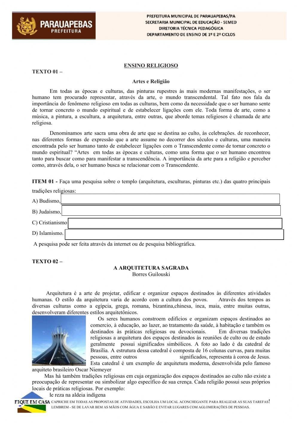 Artes e Religião-apostila