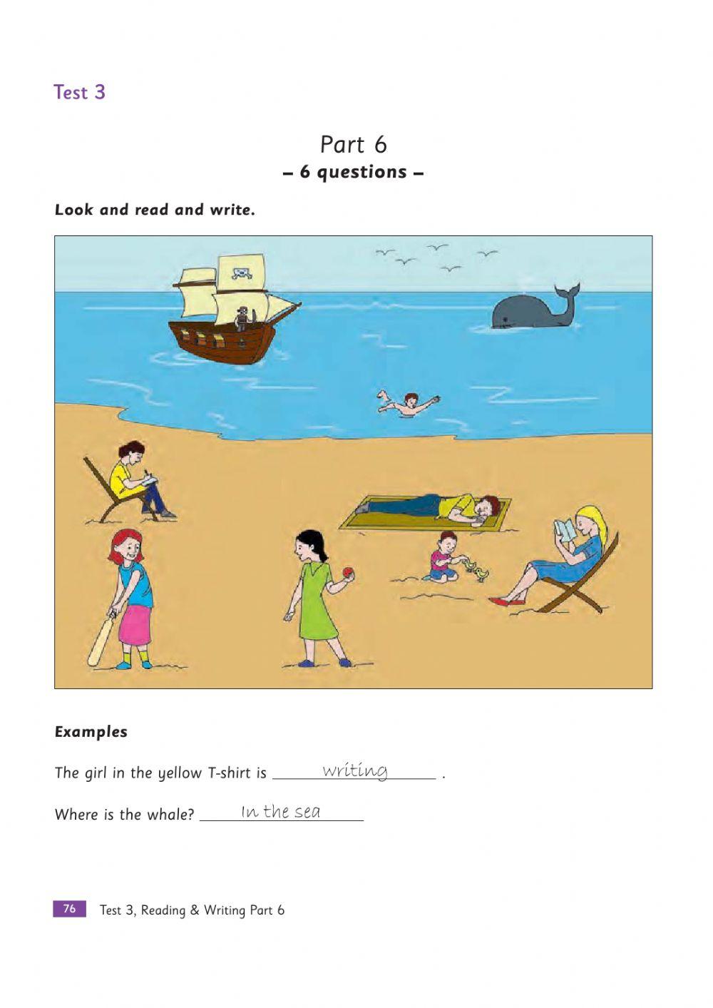 Kids 3 - Practice Test 3 - Reading and Writing Part 2