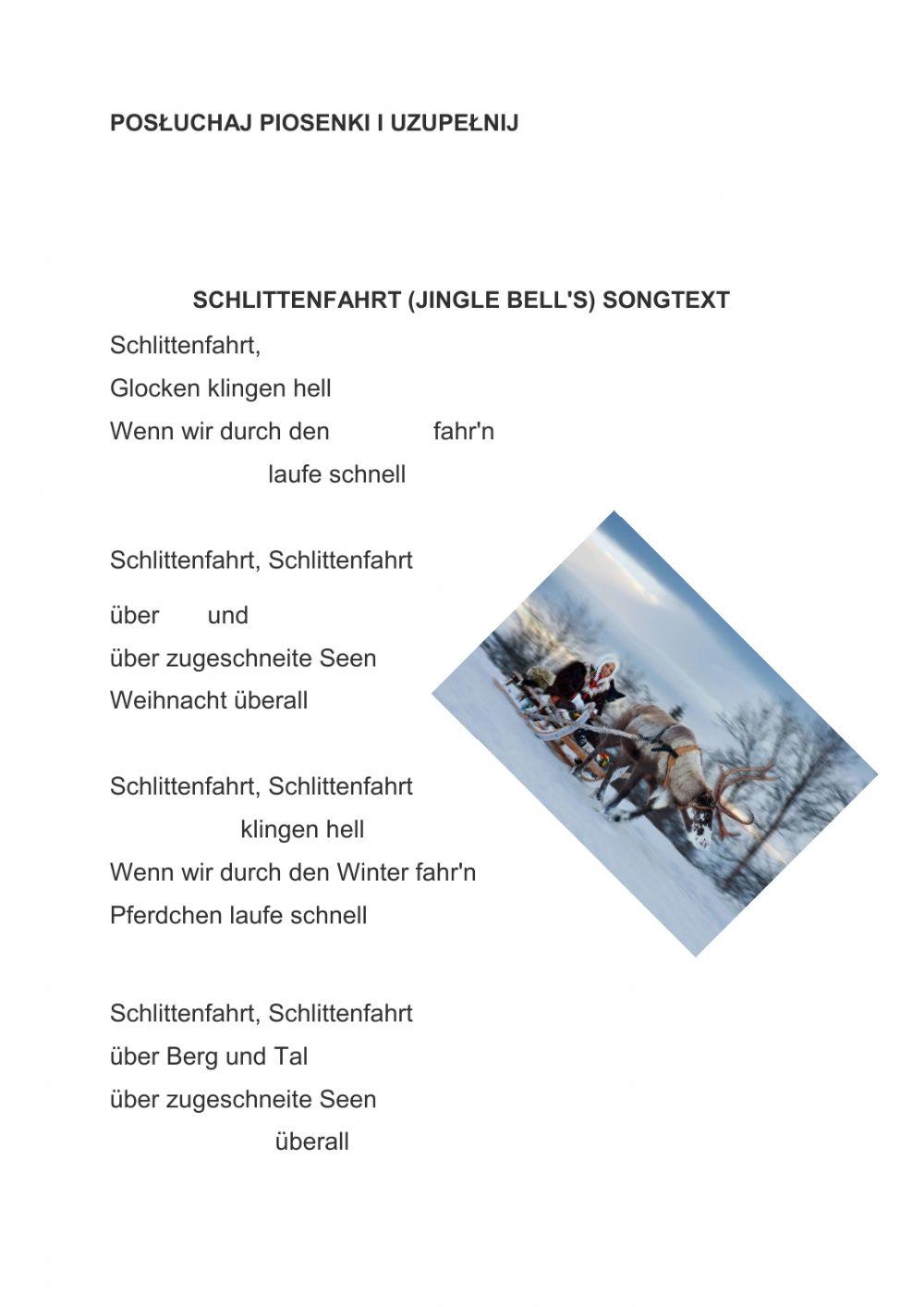 Schlittenfahrt  - Lied