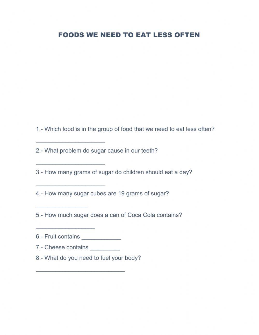 Foods we need to eat less often