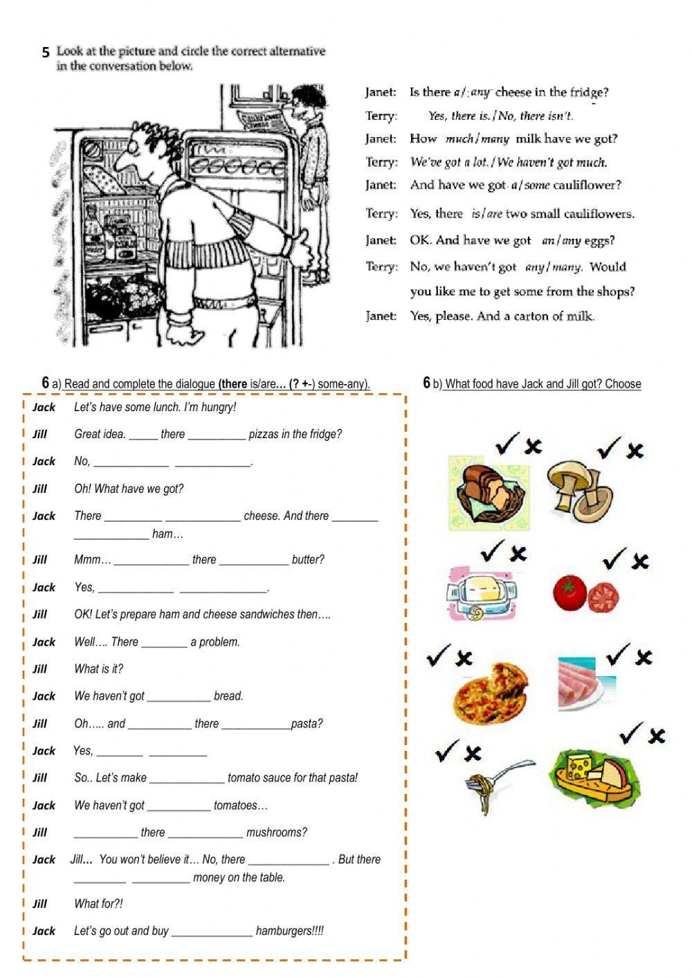 4 FOOD AND DRINK-THERE-SOME ANY -MUCH  MANY