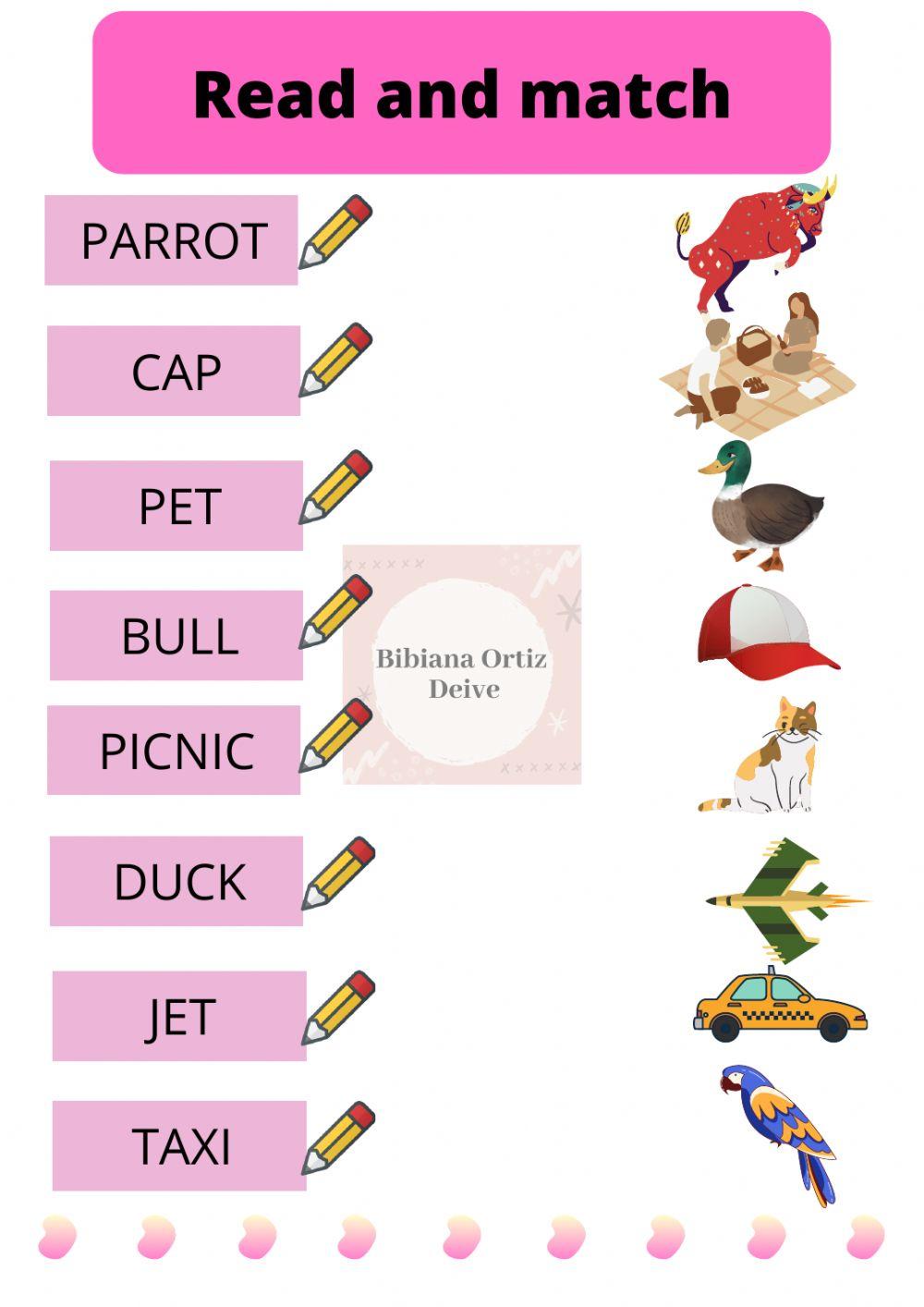 Listen and match (escucha y une)