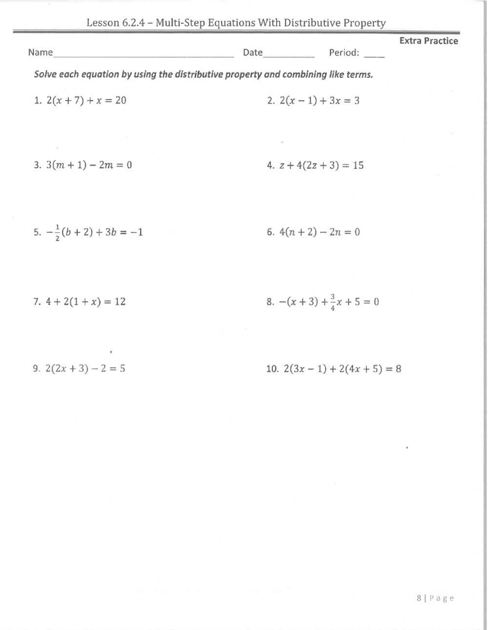 Distributive Property