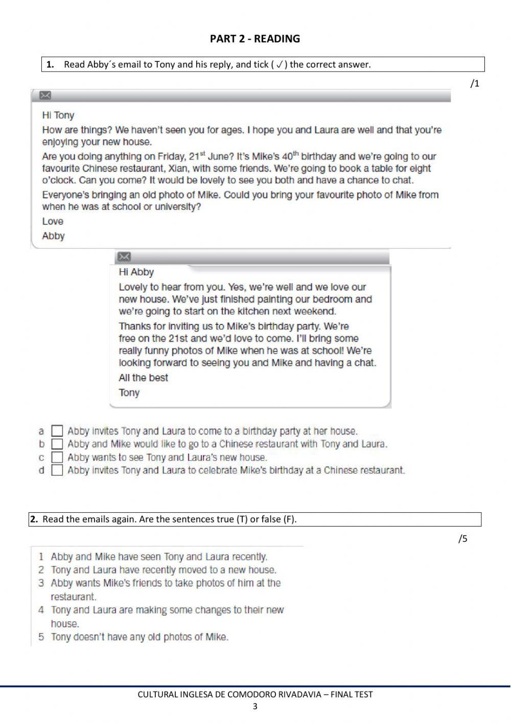 Teens 4 - final exam - 2020