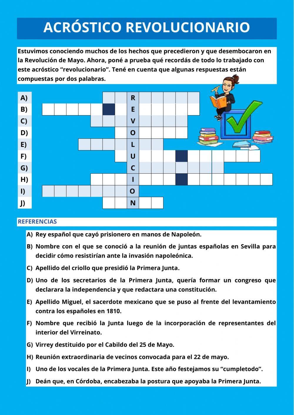 Revolución de Mayo - Acróstico