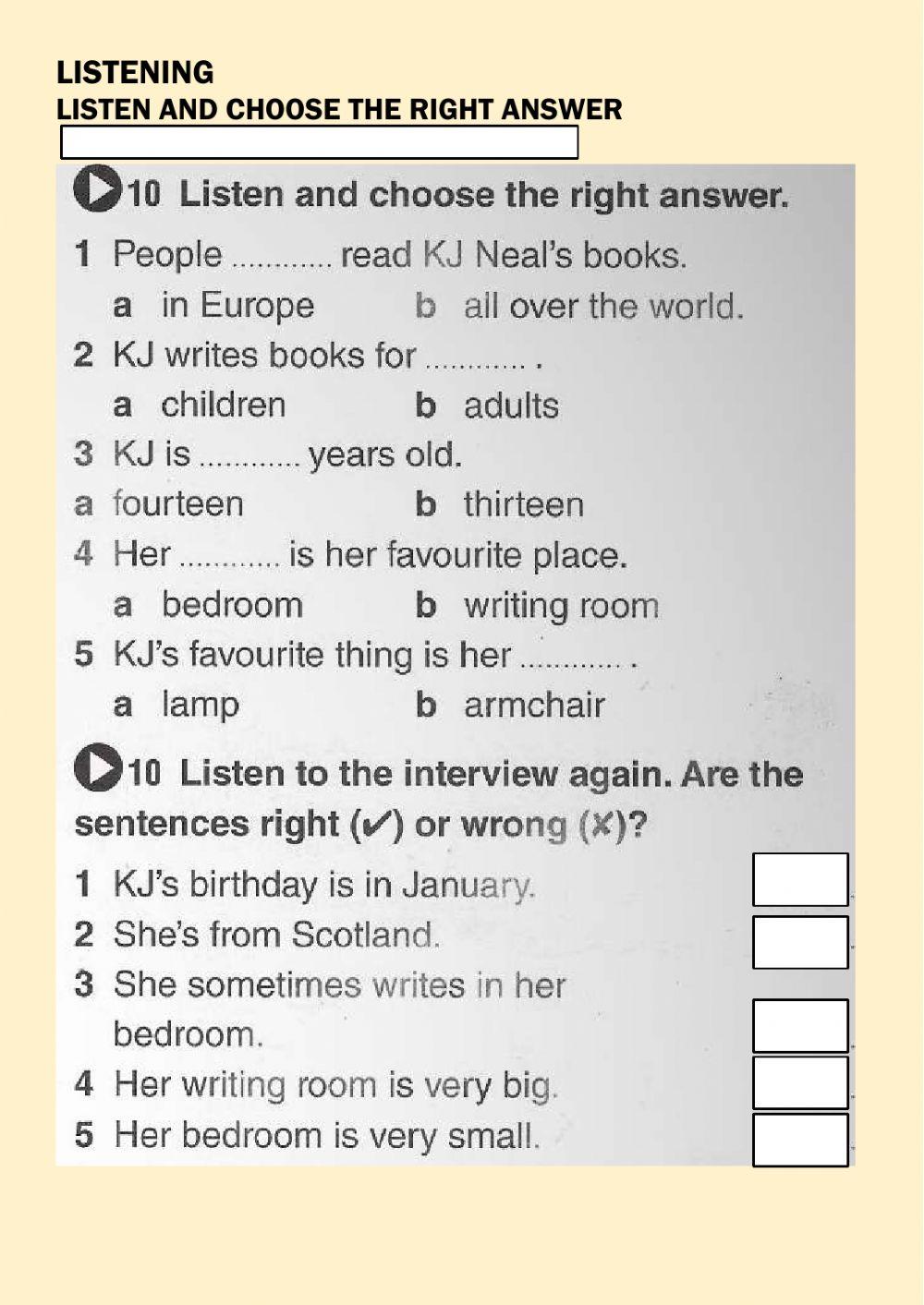 Listen and choose the correct option.