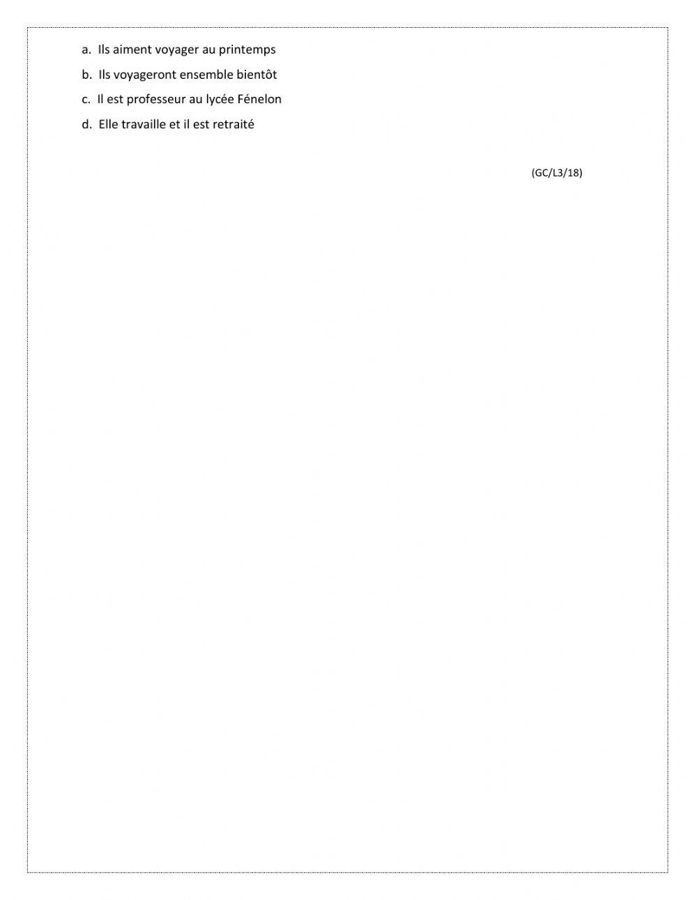 Ecoute:  conversation entre JP et Patricia