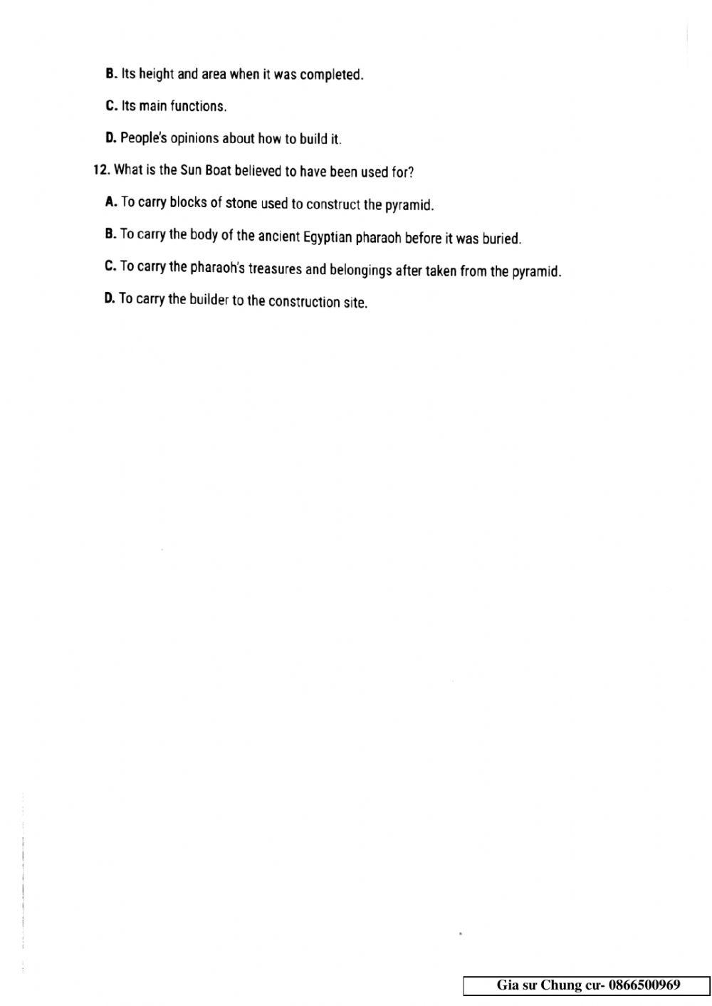 Lớp 11 - Kiểm tra 15 phút lần 3 Test 24