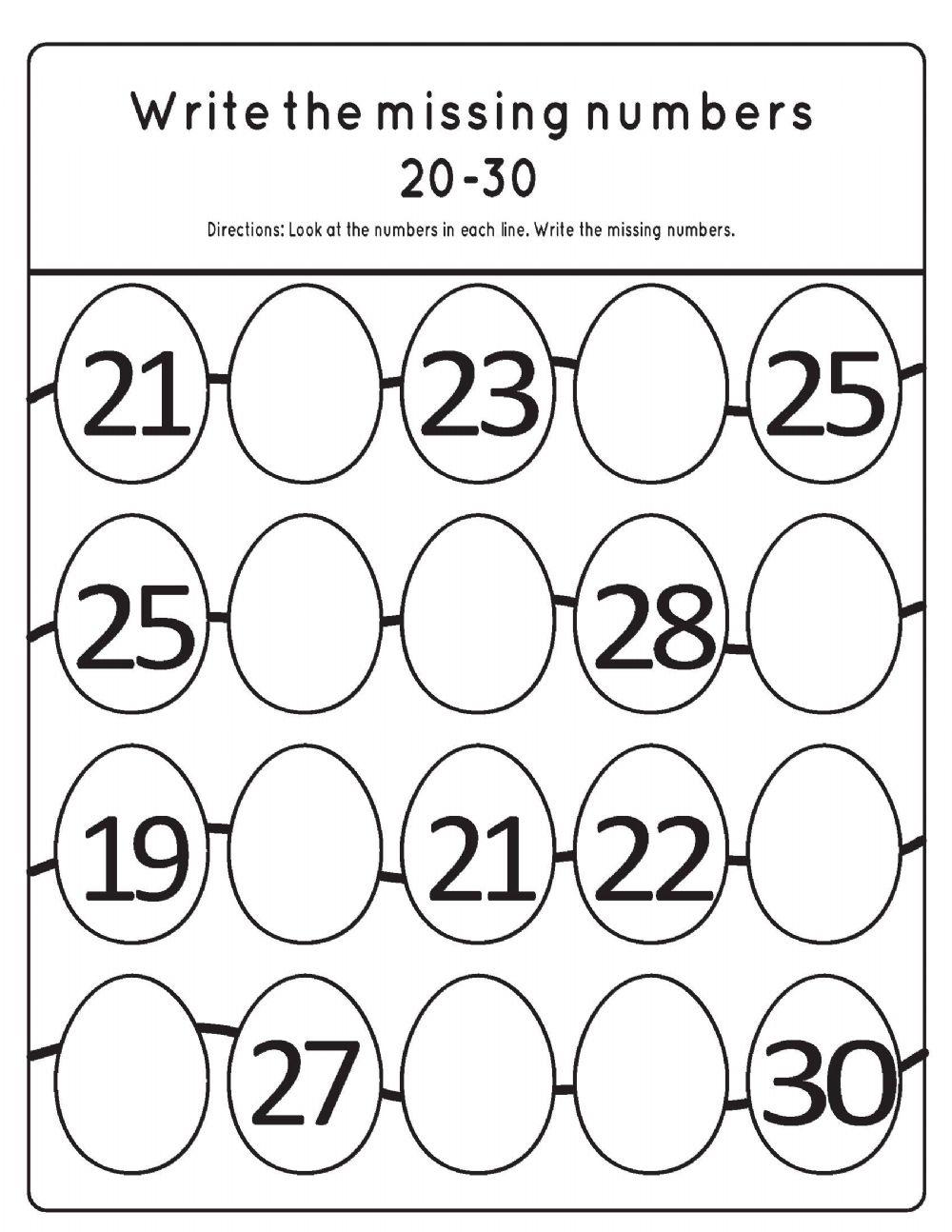 الأعداد من 15 إلى 30