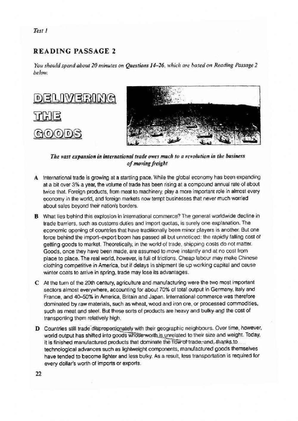 IELTS book 6 Reading test 1