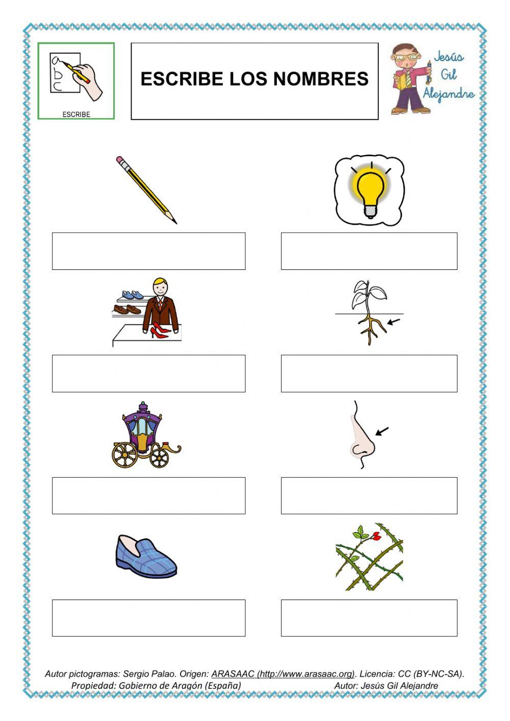 Escribe palabras con za zo zu