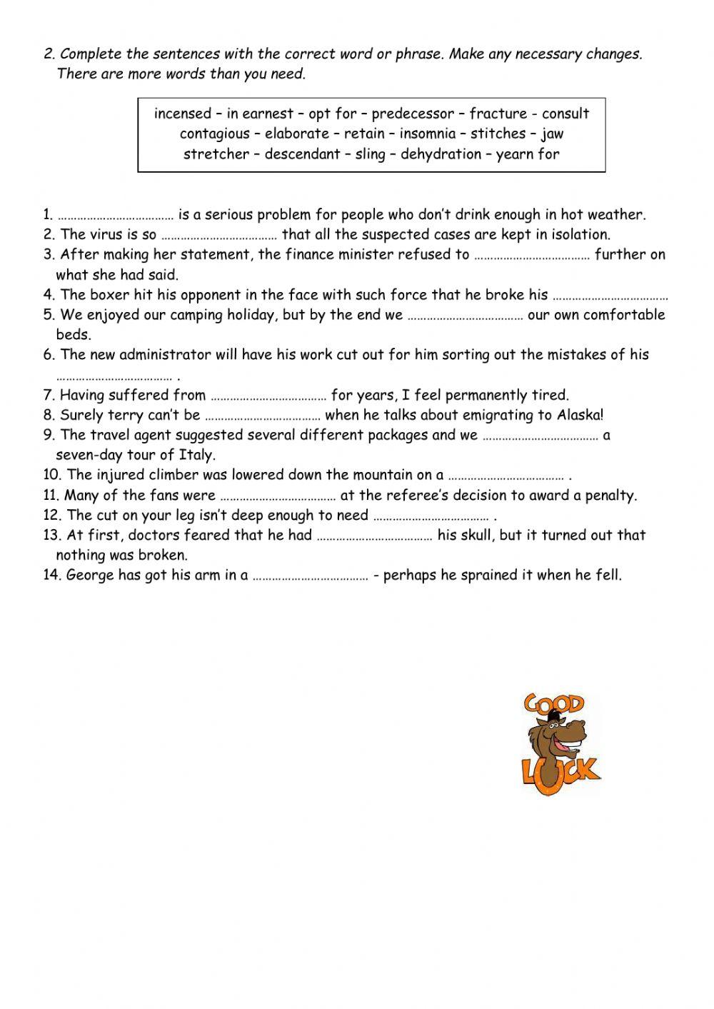 Mastermind Unit 6 Vocabulary Test